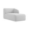 SOFAELEMENT Rechts Bouclé Stoff Grau - Silberfarben/Schwarz, Holzwerkstoff/Kunststoff (91/75/166cm) - Makamii
