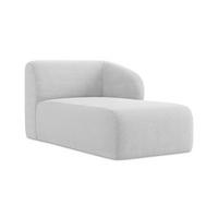 SOFAELEMENT Rechts Bouclé Stoff Grau - Silberfarben/Schwarz, Holzwerkstoff/Kunststoff (91/75/166cm) - Makamii