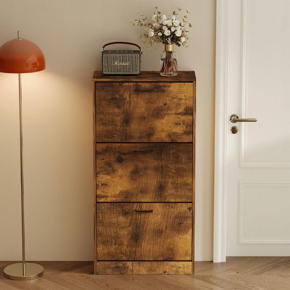 SCHUHKIPPER braun 60/24/120 cm - Braun, Holzwerkstoff (60/120/24cm) - MUVU