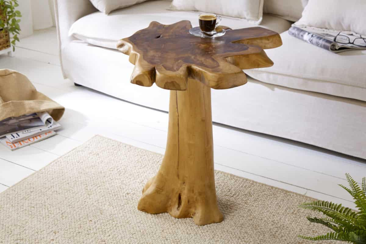 COUCHTISCH ROOT Teakholz rechteckig Natur 50cm - Braun, Holz (50/50/60cm) - riess-ambiente