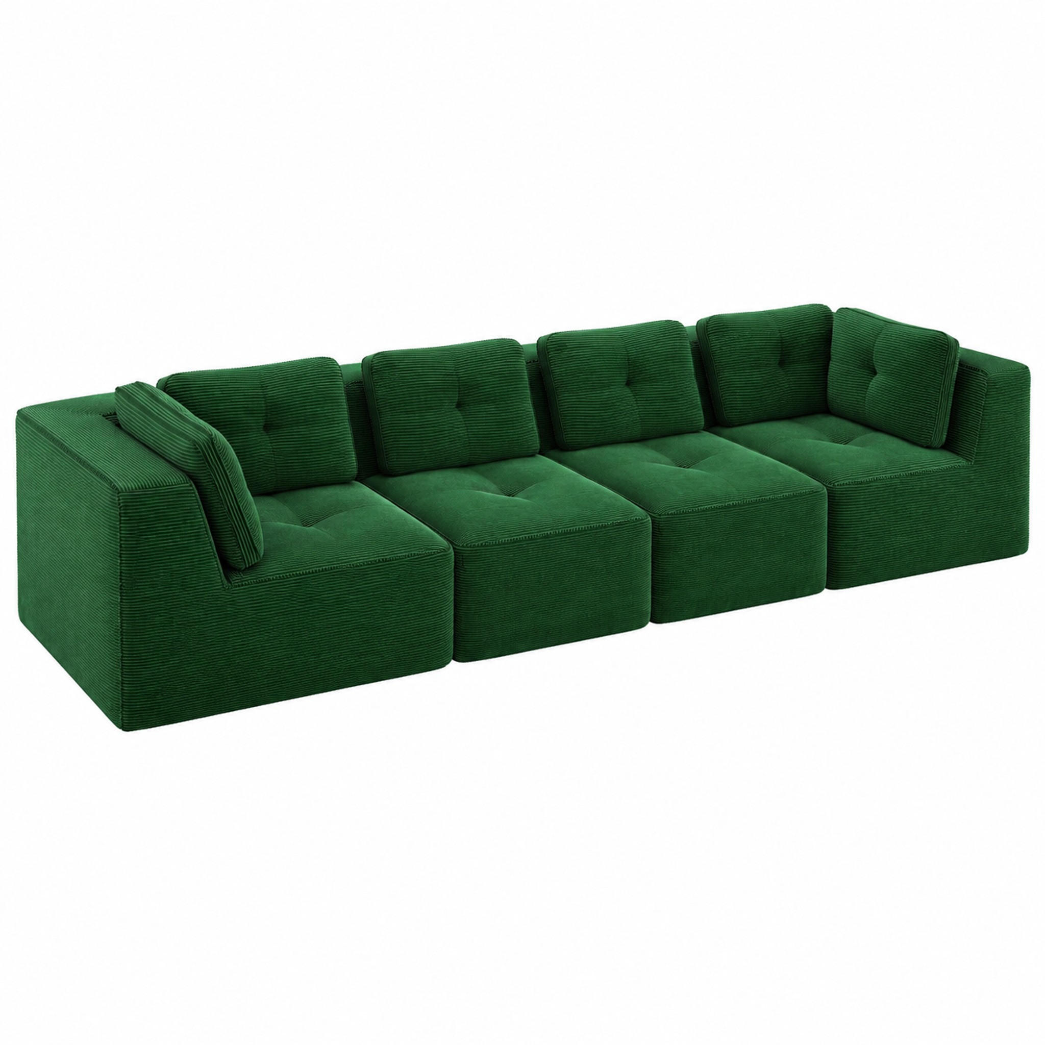Meubliv Ecksofa Grün 104x69x386 cm