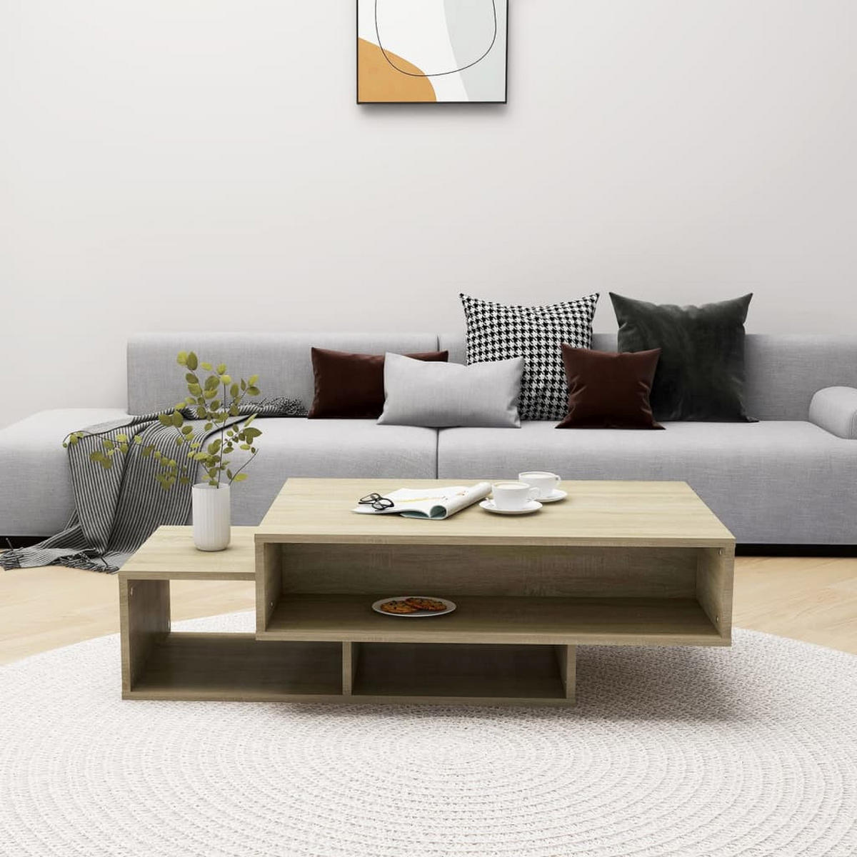 COUCHTISCH Sonoma-Eiche 105x55x32 cm Holzwerkstoff - Braun, Holzwerkstoff (105/55/32cm) - furnicato
