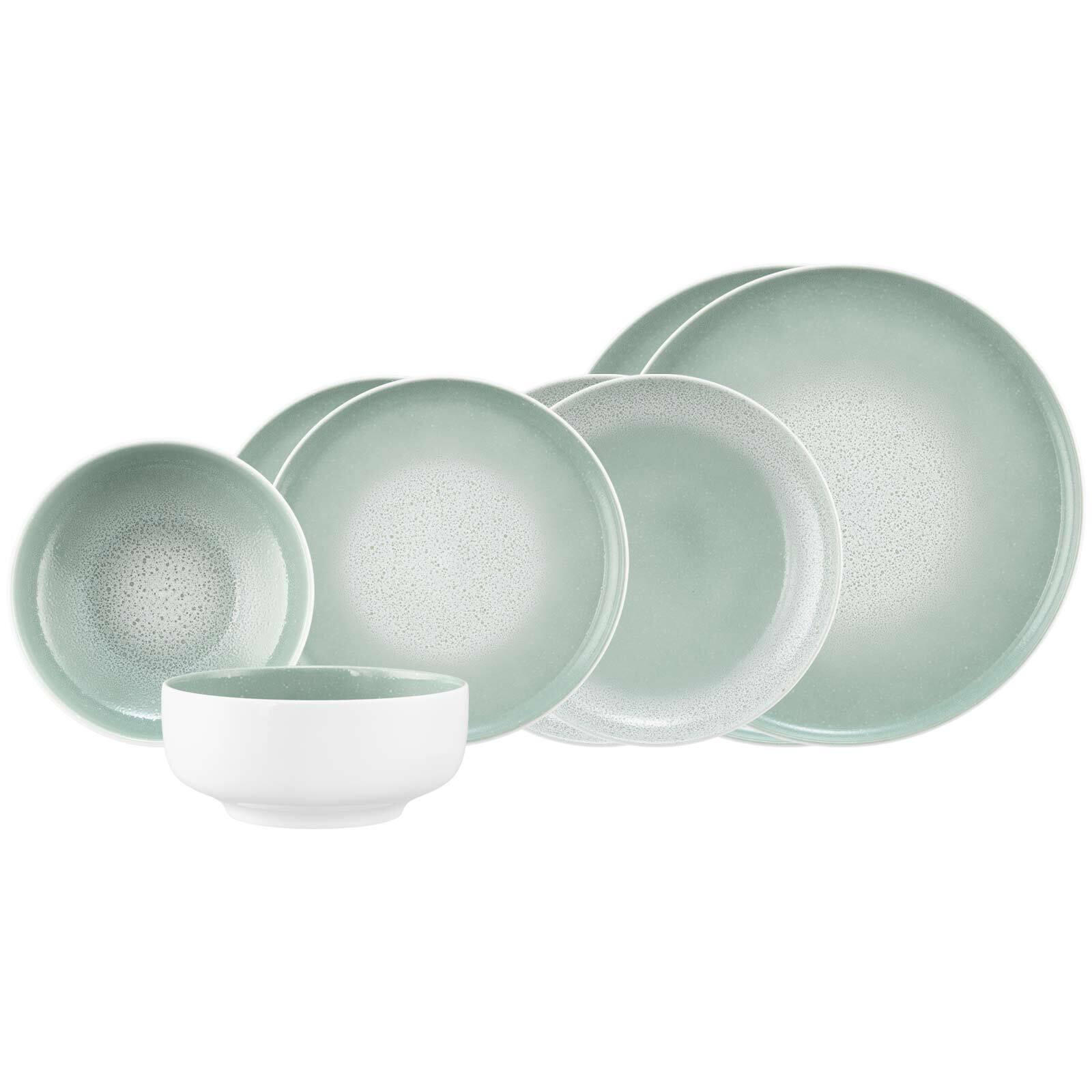 EINSTEIGER-SET Sento Home Aura mint 8er Set - Mintgrün, Keramik (2/2/2cm) - Seltmann Weiden