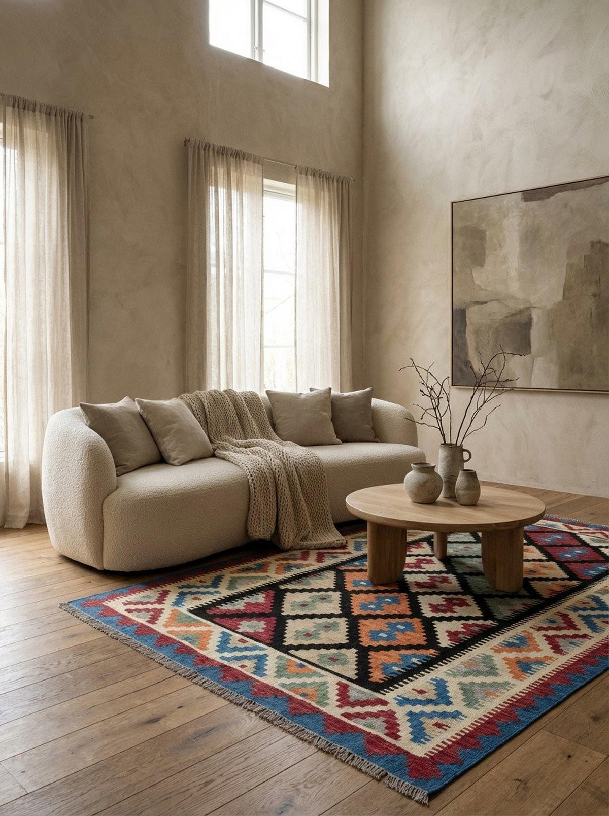 HANDWEBTEPPICH Kelim Gashgai Schwarz 189/125 cm - Schwarz, Textil (125/189cm) - Looma