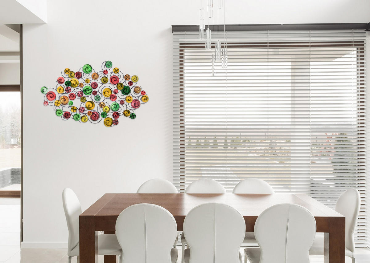 WANDDEKO Bunt 115/71 cm - Multicolor, Metall (3.6/71/8cm) - KUNSTLOFT
