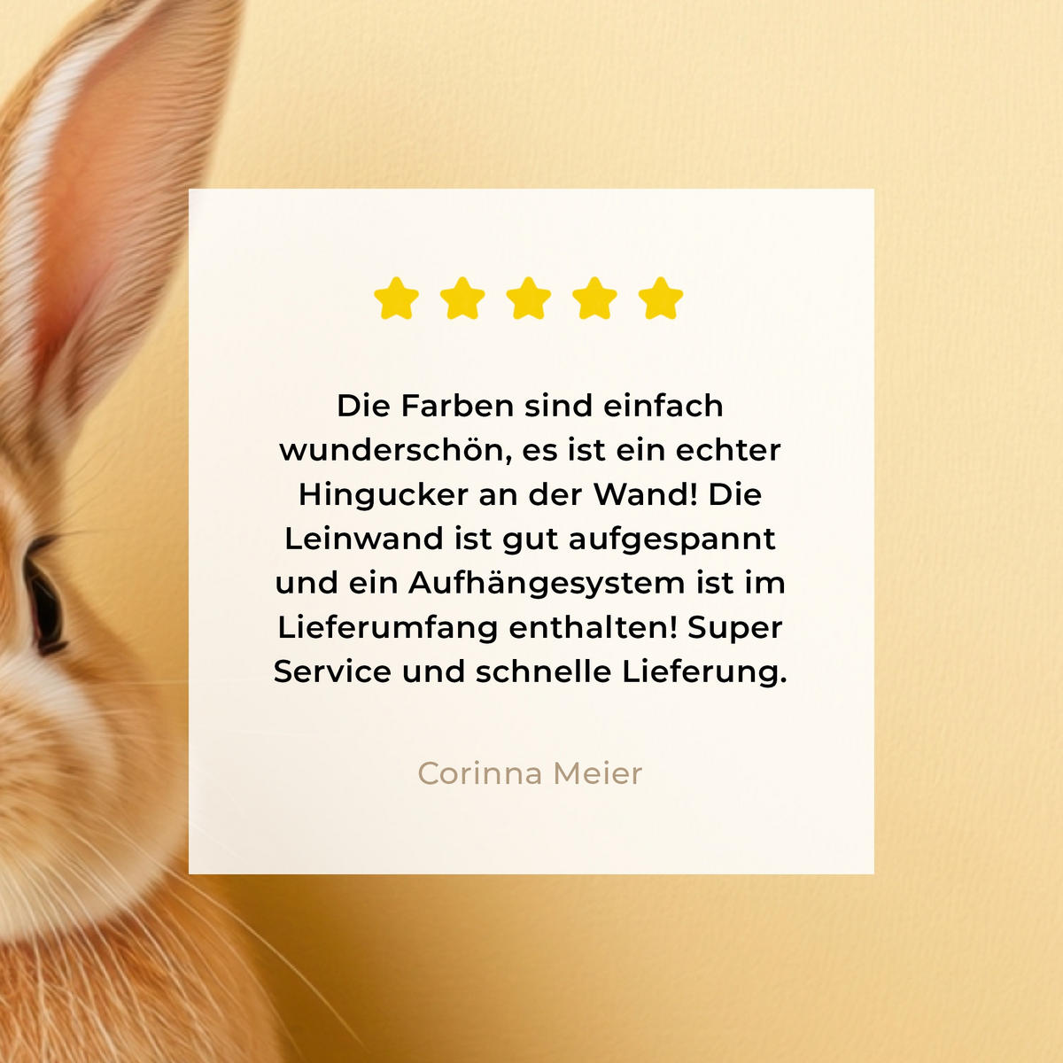 LEINWANDBILD Eier - Kaninchen - Pastellfarbtöne Wandbilder 80x60 cm - Hellgelb, Textil (80/60cm) - MuchoWow