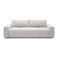 SCHLAFSOFA - 4 Personen - stoff - beige Minturno - Beige, Textil (250/87/107cm) - Vente-Unique