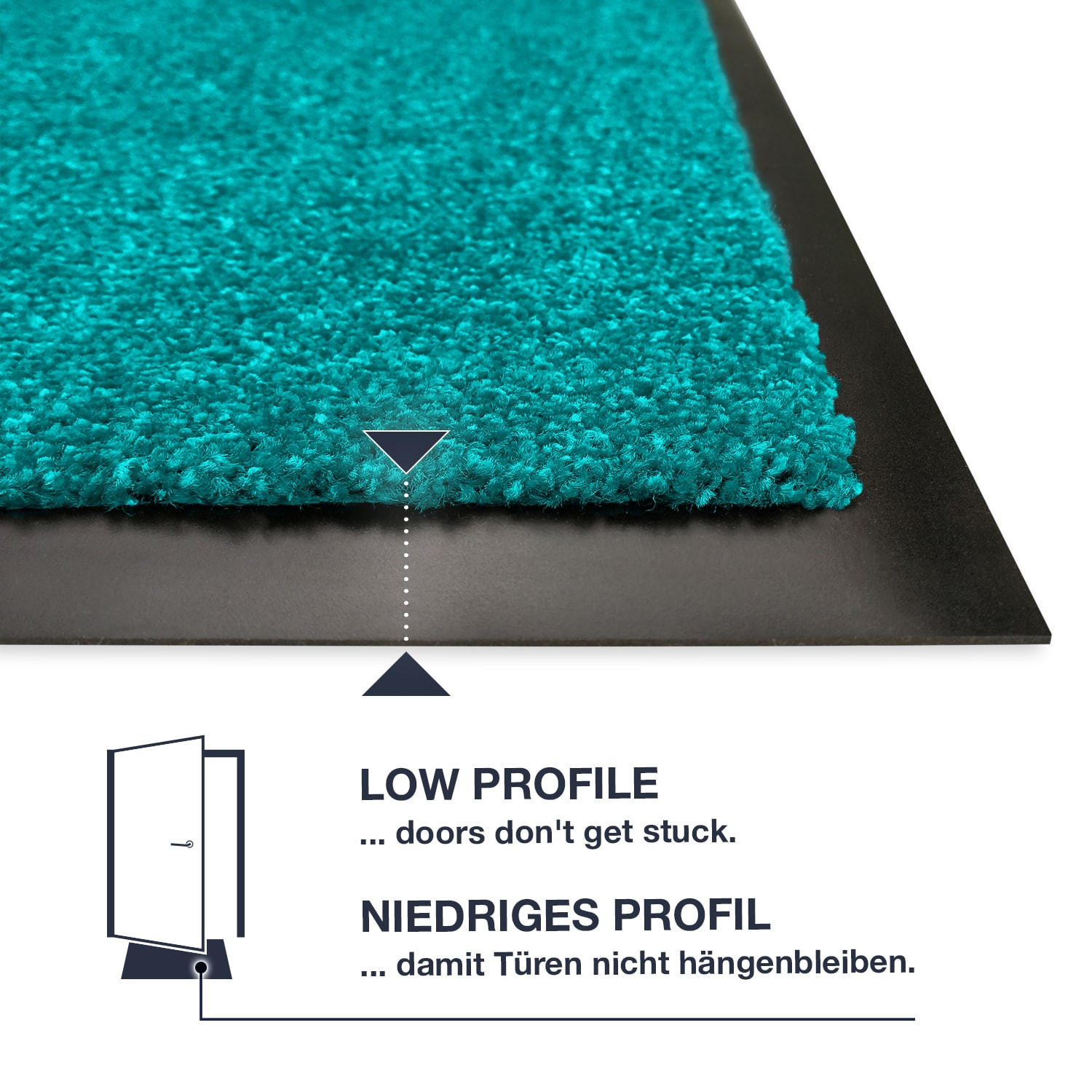 FUSSMATTEN FÜR INNEN & AUßEN TÜRMATTE - Petrol, Textil (60/90cm) - WohnDirect