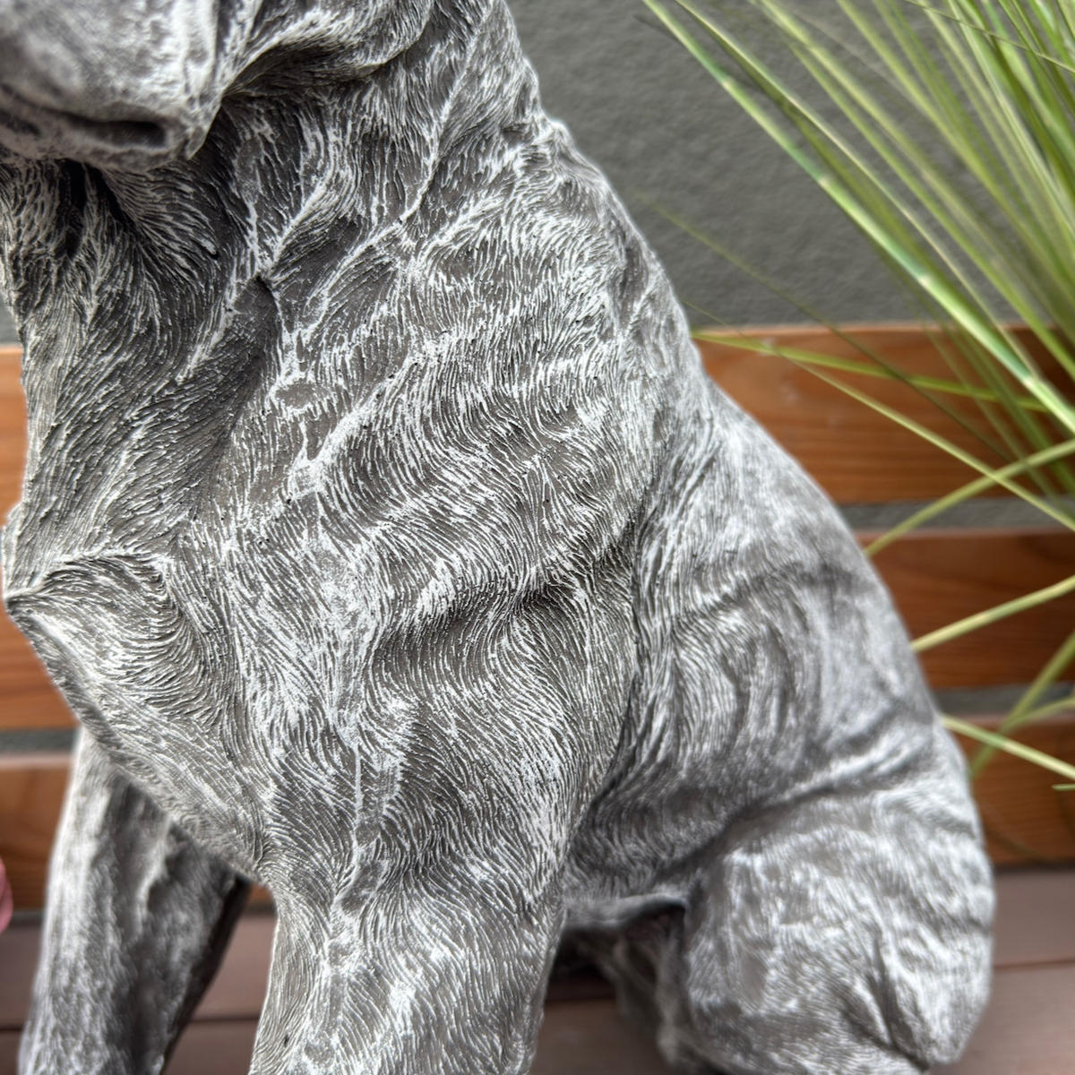 STEINFIGUR American Bulldog massiv frostfest - Grau, Stein (25/40/32cm) - stoneandstyle