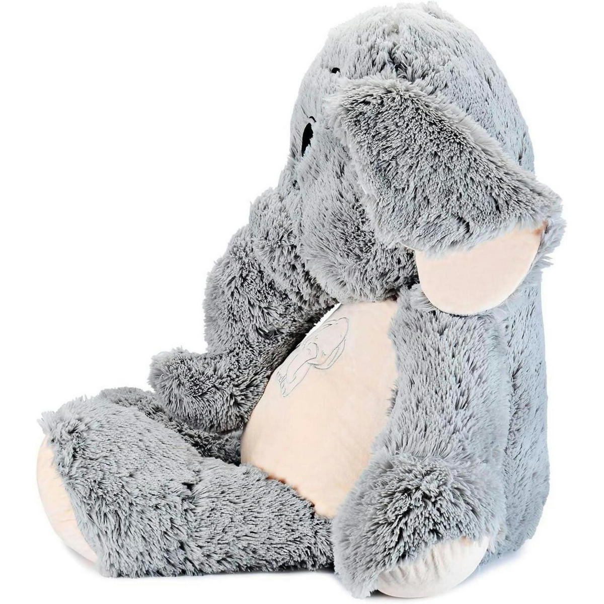 STOFFTIER Elefant Grau 100 cm - Grau, Textil (60/100cm)