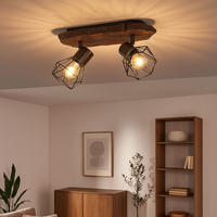 DECKENLEUCHTE PRISKA Metall Braun - Braun, Metall (38.5/12/23cm) - Globo Lighting