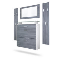 GARDEROBE Malea Front in Avola-Anthrazit - Anthrazit, Holzwerkstoff (180/180/23cm) - Vladon