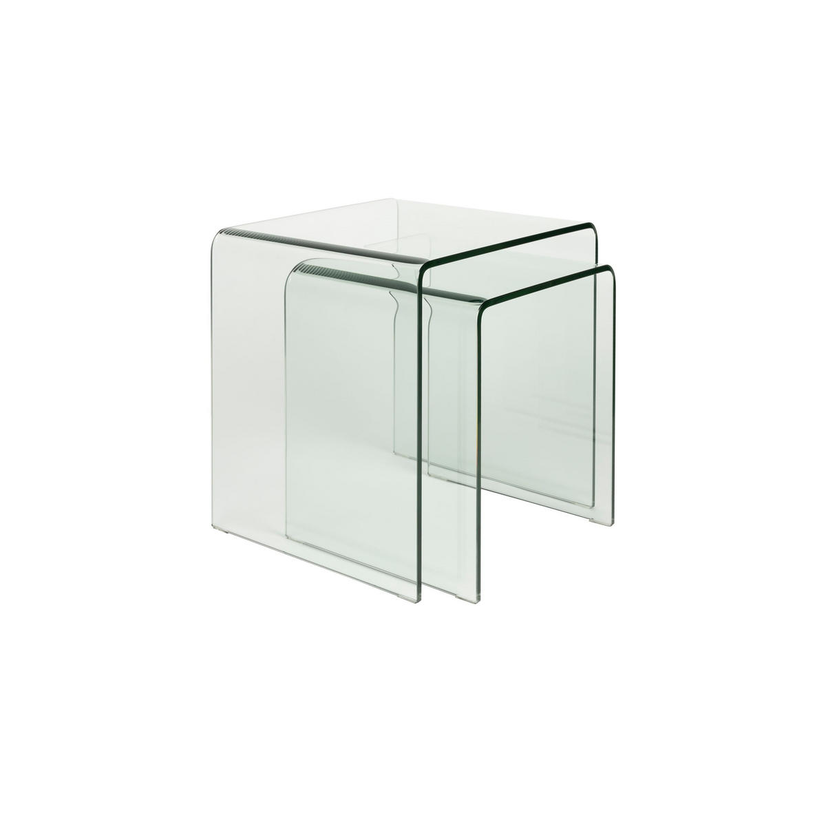 BEISTELLTISCH Vetro 2er-Set Transparent - Klar, Glas (40/45/45cm) - Dutchbone