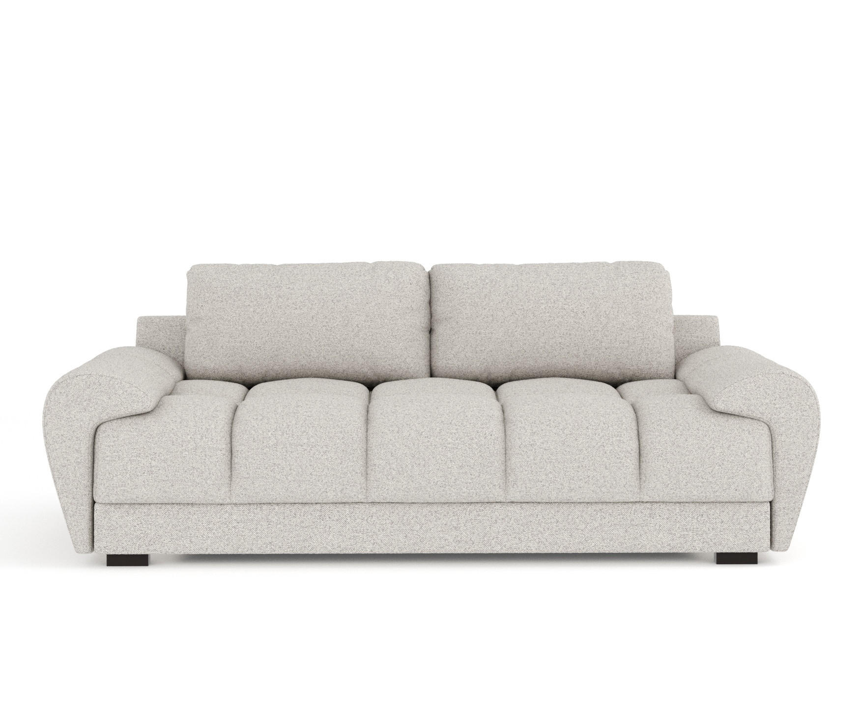3-SITZER SOFA Peebles Beige Webstoff - Beige/Schwarz, Holz/Holzwerkstoff (244/90/101cm) - Maison de Reve