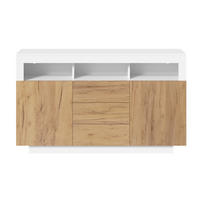 SIDEBOARD Weiß und Natur 140/40/85 cm - Weiß, Holzwerkstoff (140/85/40cm) - PANGIVO