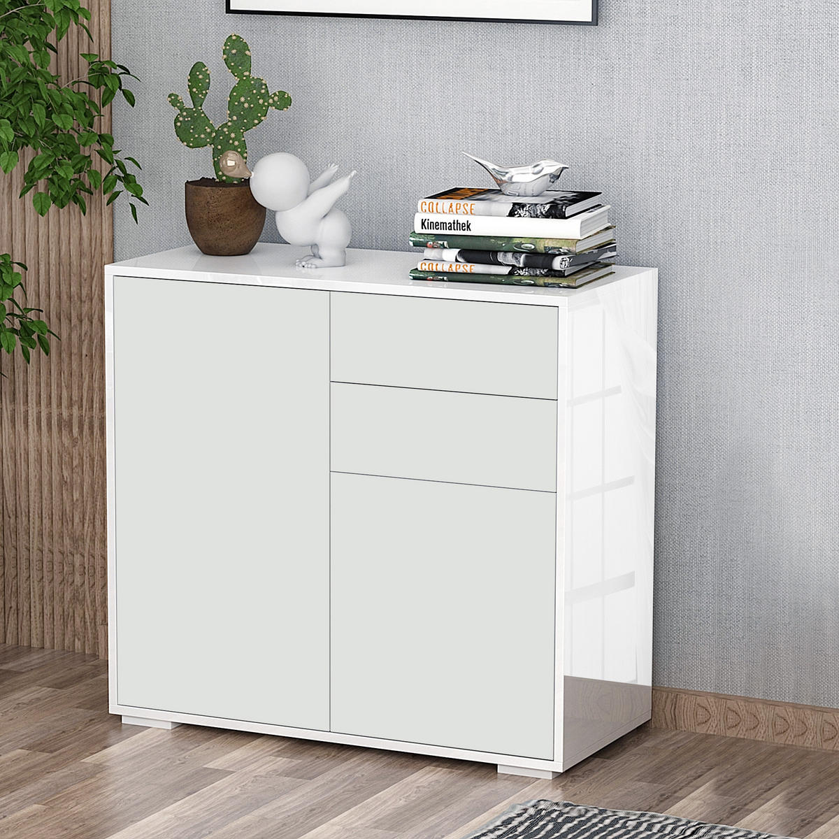 SIDEBOARD Weiß 79/36/74 cm - Weiß, Holz (79/74/36cm) - PANGIVO