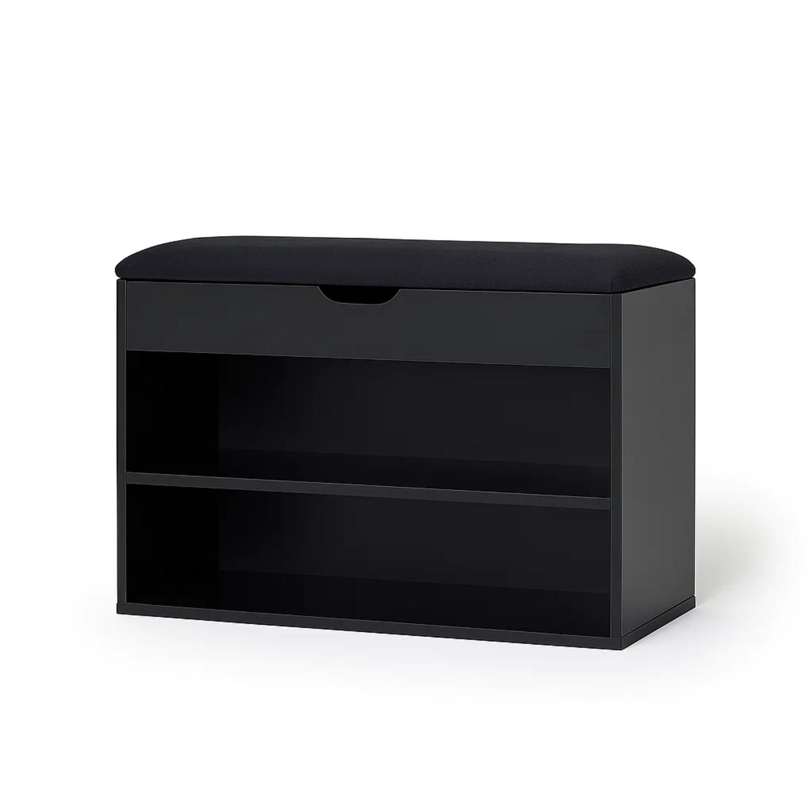 SCHUHREGAL Vault 60/30/47 cm - Schwarz, Holzwerkstoff (30/47/60cm) - BOXIMO