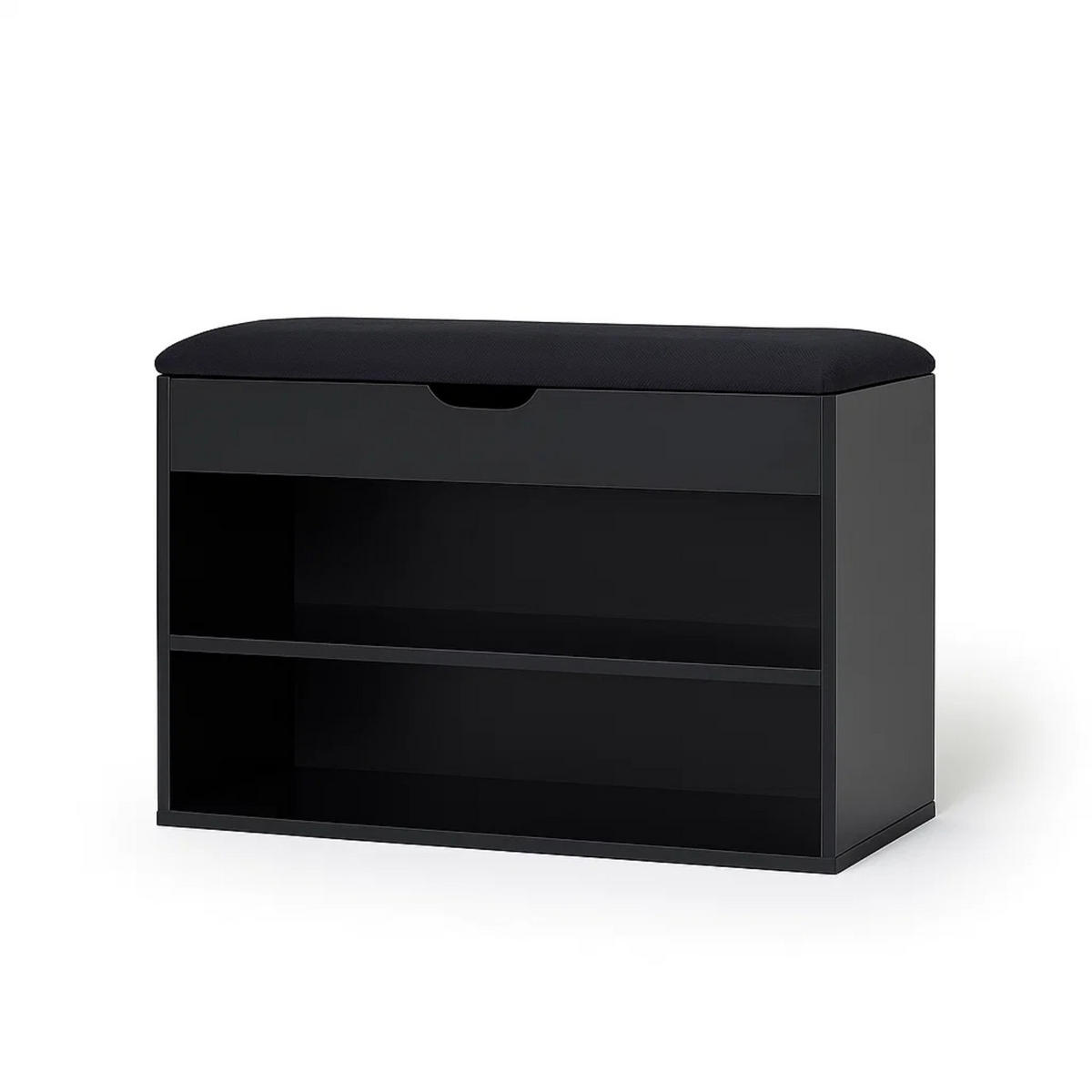 SCHUHREGAL Vault 60/30/47 cm - Schwarz, Holzwerkstoff (30/47/60cm) - BOXIMO