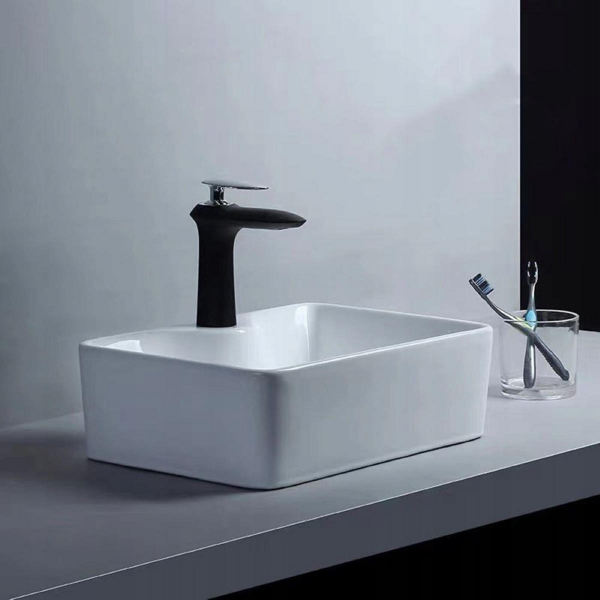 WASCHBECKEN, weiß 47/37/14 cm - Weiß, Keramik (47/14/37cm) - Rebiko