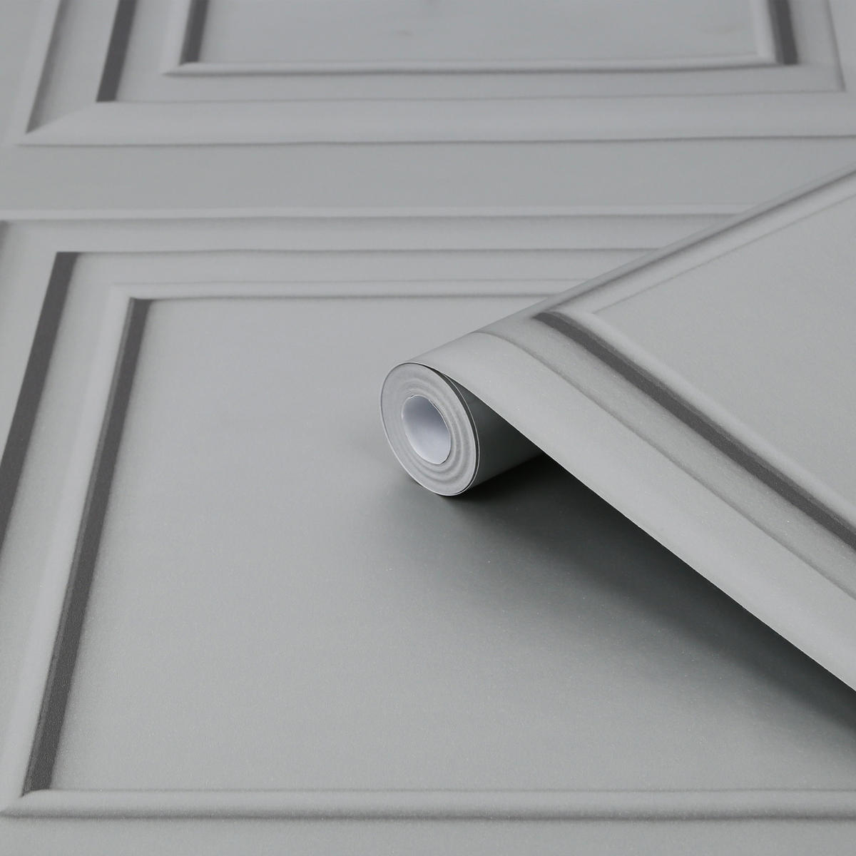 VLIESTAPETE Redbrook Wood Panel Silber | Silber | Holzpaneele | 10mx52cm - Silberfarben, Papier/Kunststoff (52/1000cm) - Graham & Brown