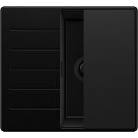 SPÜLBECKEN Kopenhagen, 2-er set Alles Schwarz 55/50 cm 1 Becken + Ablauf-Set + Schneidebrett ab 40er Unterschrank - Schwarz, Kunststoff (55/20/50cm) - Primagran