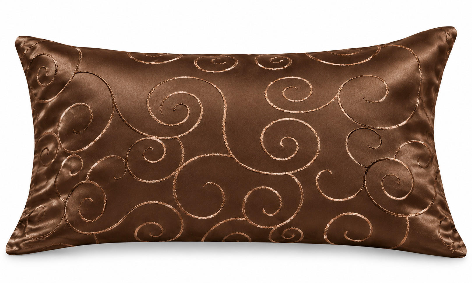 KISSENBEZUG 30x50 cm Braun Damast Circle - Braun, Textil (30/50cm) - TiborTex