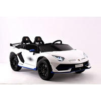 KINDER ELEKTROAUTO Lamborghini Aventador SVJ Xago weiß EVA-Reifen, Kunstledersitz, lizenziert, Zweisitzer, 12V 7Ah Akku - Weiß, Kunststoff (133/80/53cm) - Es-Toys