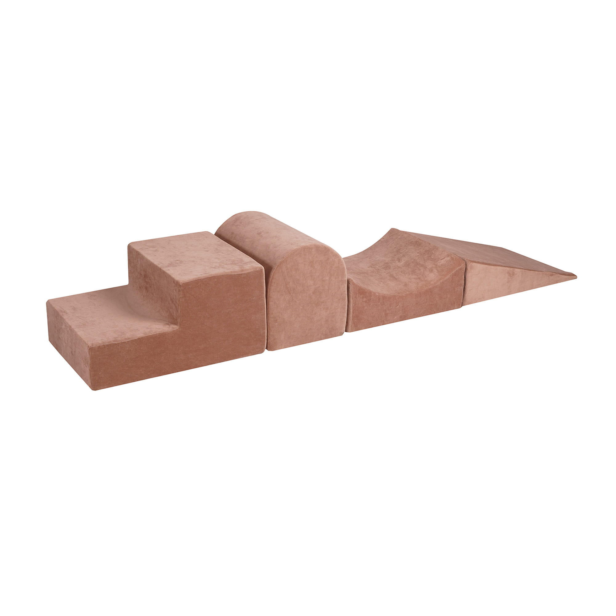 SCHAUMSTOFF-BAUSTEINE für Kinder, Samt, Beige - Beige, Textil (195/30/195cm) - MeowBaby