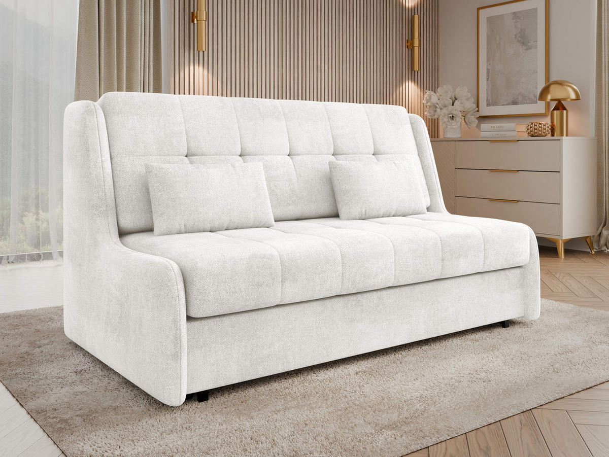 SCHLAFSOFA Viva Elite IV - Creme/Schwarz, Holz/Metall (166/85/98cm) - MIRJAN24