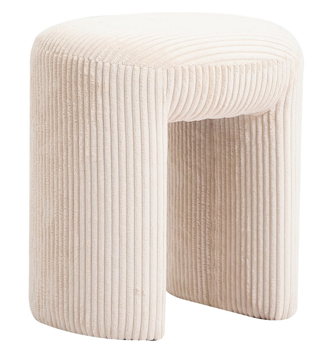 POUF kord Beige - Beige, Textil (40/45/35cm) - Nordlys