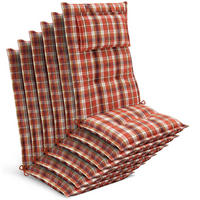 HOCHLEHNER Highlux HL 120x52x7cm Orange-Rot-Grün-Kariert (6tlg) - Grün, Textil (52/120cm) - Beautissu 
