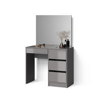 SCHMINKTISCH Imola Grau 90 cm mit Spiegel - Grau, Holzwerkstoff (90/75/40cm) - Livinity®