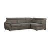 ECKSOFA Ravini Braun, Gestepptes Ecksofa, rechte seite - Braun, Holzwerkstoff (253/156cm) - Bettso