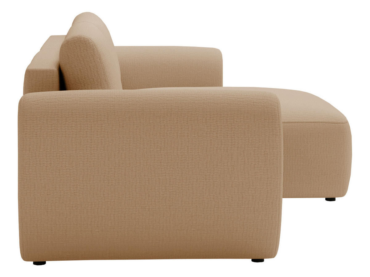 ECKSOFA Suzi - Hellbraun/Schwarz, Holzwerkstoff/Kunststoff (147/261cm) - MIRJAN24