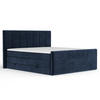 BOXSPRINGBETT Ava Marineblau 200/200 cm - Schwarz/Dunkelblau, Holz/Holzwerkstoff (200/200cm) - Maison de Reve