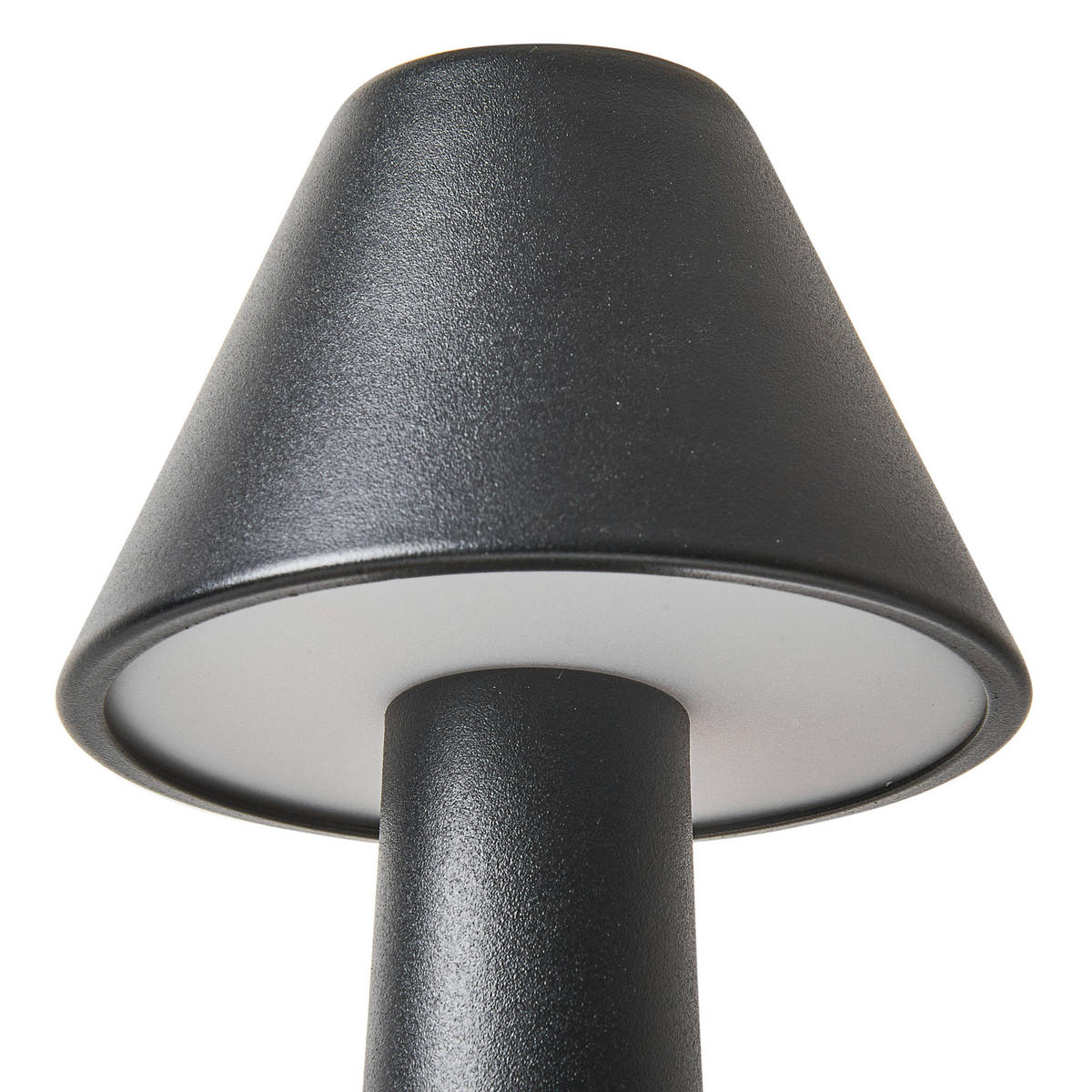 KABELLOSE LED Tischlampe 2er Set mit Dimmer Metall Schwarz Joanes - Schwarz, Metall (9/9/24cm) - Beliani