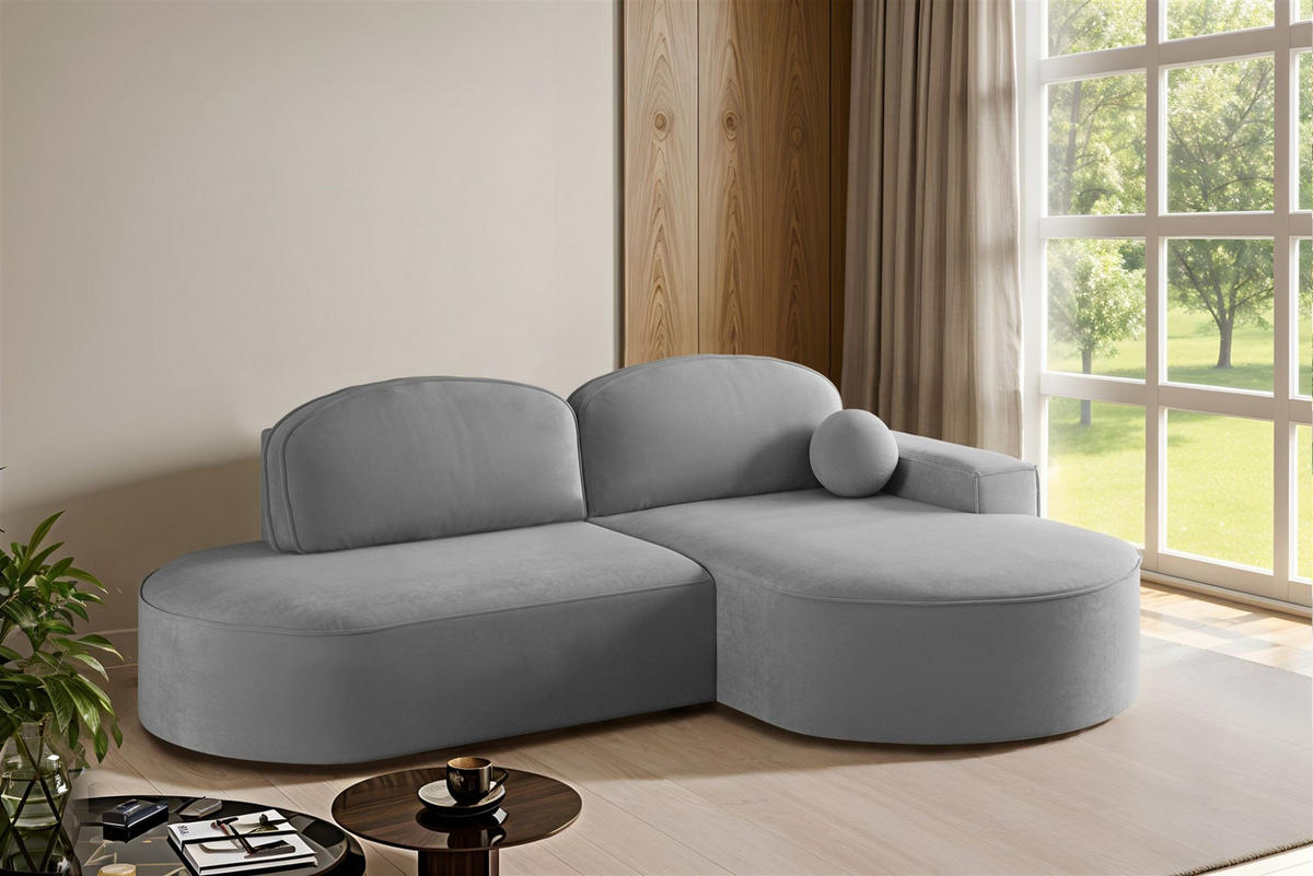 ECKSOFA Girona Mit Schlaffunktion - Dunkelgrau, Holzwerkstoff/Textil (278/179cm) - Fun Möbel