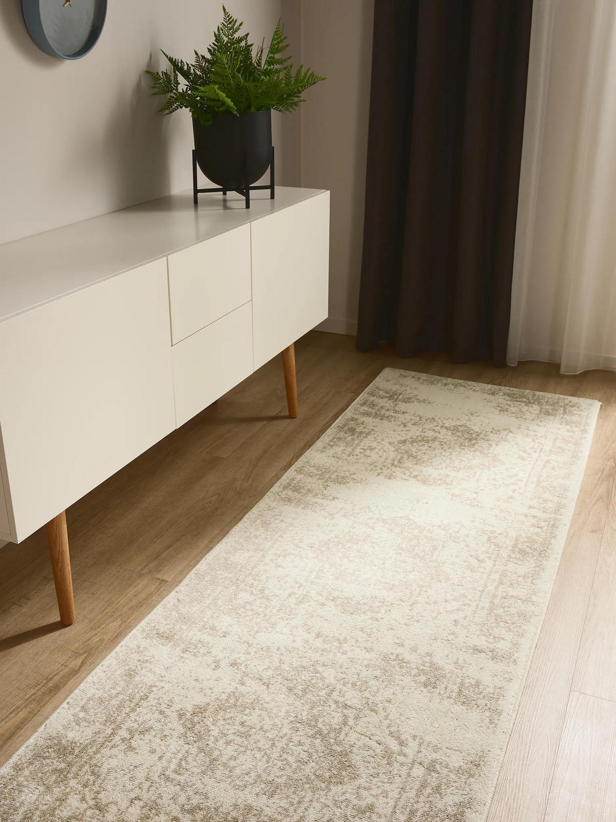 VINTAGE-LÄUFER Suki 80/240 cm - Beige/Creme, Kunststoff (80/240cm) - benuta