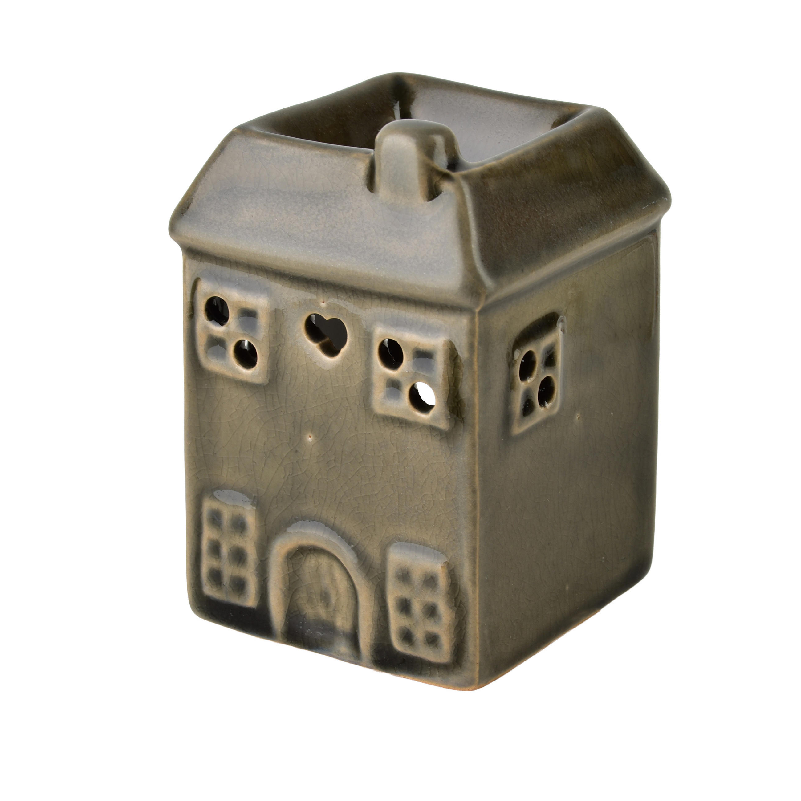 DUFTLAMPE Grau 6,5/6,5/9,5cm Keramik - Grau, Keramik (6.5/9.5/6.5cm) - Mondex