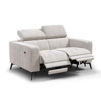 RELAXSOFA MORELLO 2-Sitzer, creme, 2 x Relax Zero Gravity - Creme, Holz/Textil (164/82/103cm) - Courtois Laville