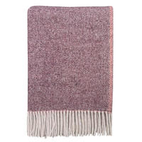 WOLLDECKE recycelt mit rosenholz Beidseitig 131x170 - Pink/Lila, Textil (131/170cm) - Malagoon