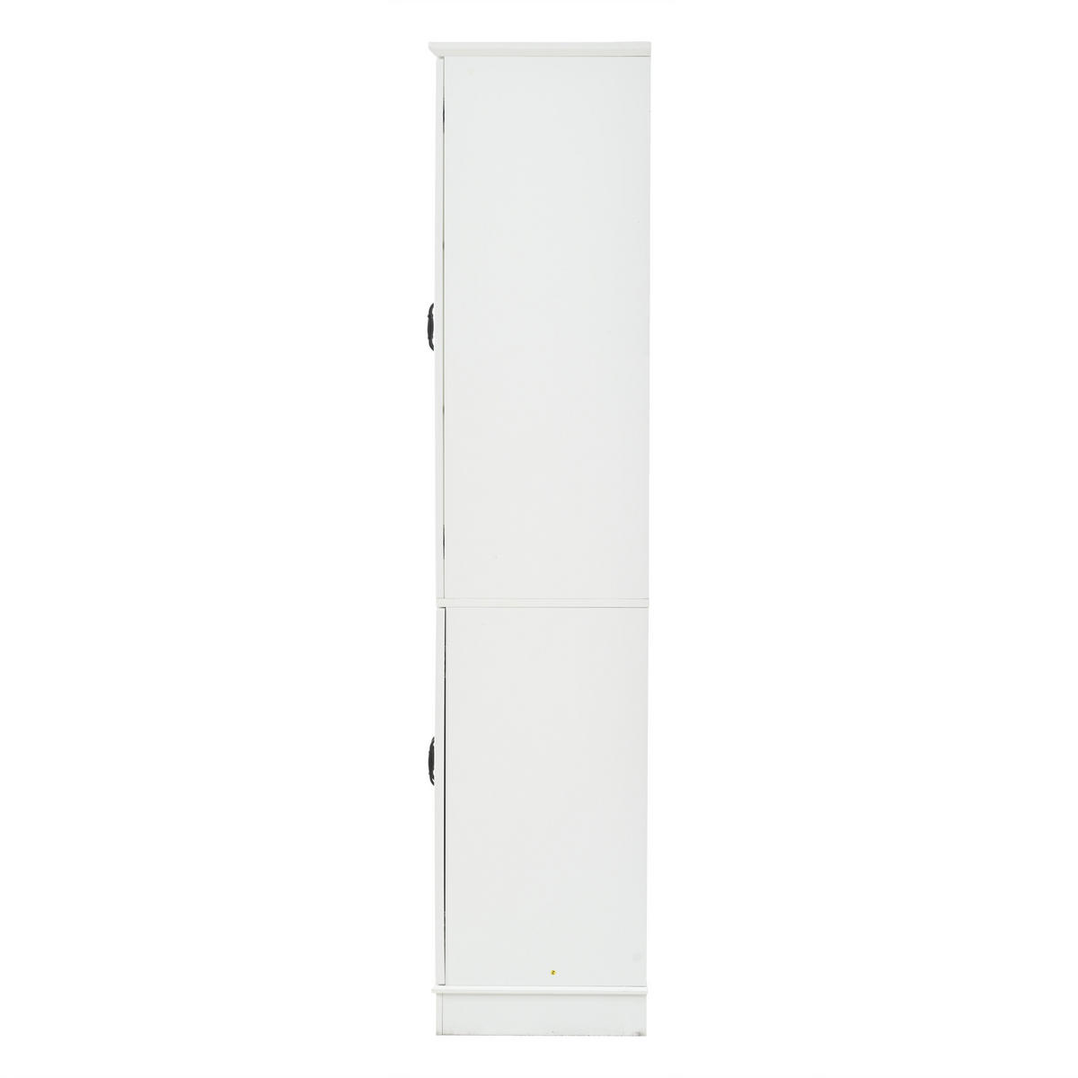 HOCHSCHRANK Weiß 2 Glastüren 2 Türen 5 Regale 180cm Landhaus - Weiß, Holzwerkstoff (80/180/38cm) - FLIEKS