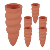 6XTONKEGEL - Braun, Keramik (4.5/11/4.5cm) - Relaxdays