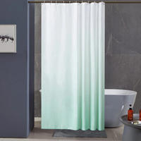 DUSCHVORHANG Hellgrün Polyester 120 x 200 cm wasserdicht schimmelresistent modern schlicht - Grün, Textil (120/200cm) - MCBOSON