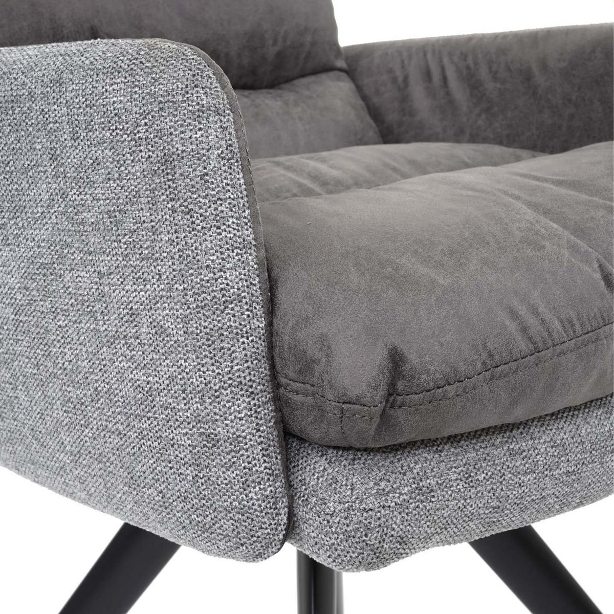 ESSZIMMERSTUHL Grau 6er-Set - Grau, Textil (59/93/68cm) - MCW
