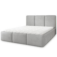 POLSTERBETT MORENA MGV 160x200 cm mit Bettkästen - Hellgrau - Hellgrau, Holz (160/200cm) - MASSENO