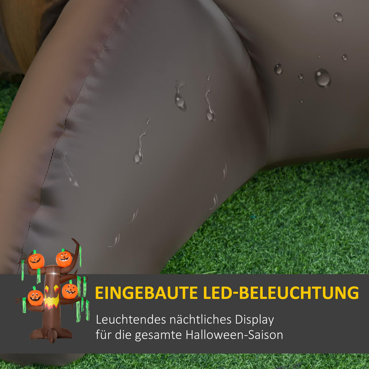 HALLOWEEN AUFBLASBARER BAUM, Mehrfarbig, Polyester - Multicolor, Kunststoff (80/240/180cm) - HOMCOM