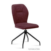 ESSZIMMERSTUHL drehbar (8er-Set) Dorene 51x92x60 Schwarz/Marsala - Brombeere/Schwarz, Kunststoff (60/92/51cm) - 58aufmkessel