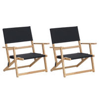 BAMBUS CAMPINGSTUHL Schwarz - Schwarz, Textil (61/64/42cm) - MCW