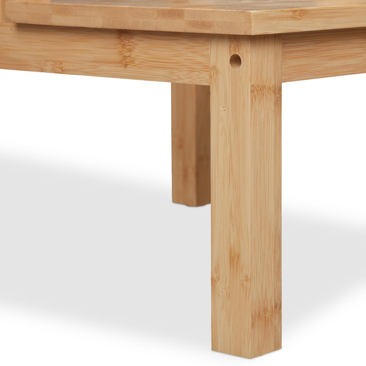 TRITTHOCKER - Hellbraun, Holz (40/40/40.5cm) - Relaxdays